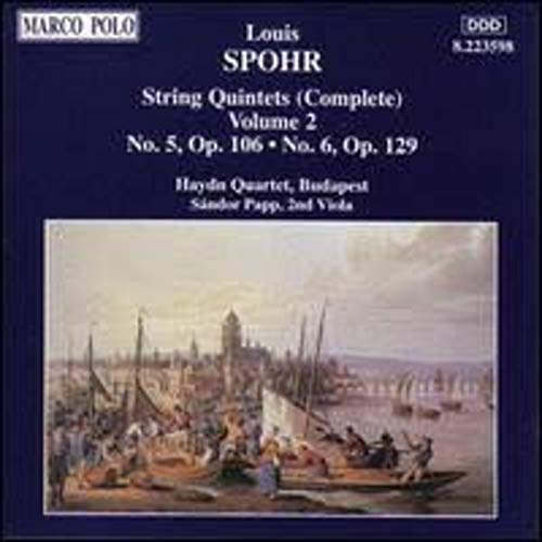 CD cover for Louis Spohr’s String Quintets, featuring a harbor scene.