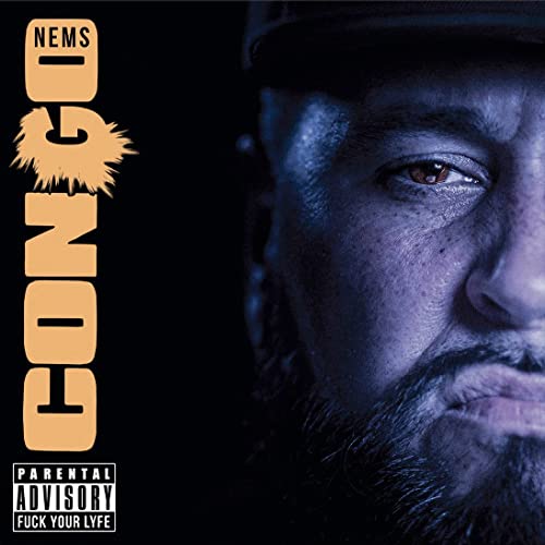 Album cover for Nems’ “Congo” featuring a close-up portrait of the artist.