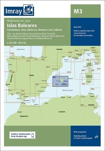 Imray Chart M3 : Islas Baleares - Formentera, Ibiza, Mallorca, Menorca : M3