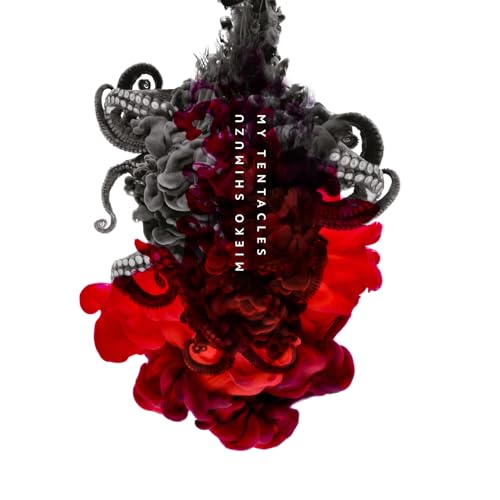 Album cover: octopus tentacles and red floral ink splash design.