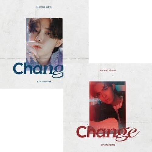 Kim Jae Hwan “Change” album cover with portrait and text.