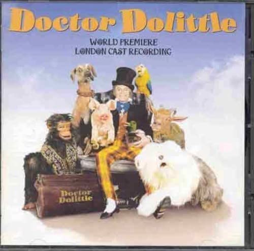 Doctor Dolittle CD cover with man and various animals gathered together.
