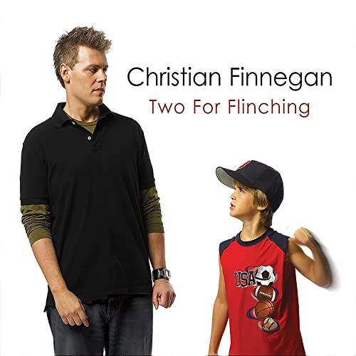 CD cover featuring a man and boy, with text "Christian Finnegan - Two For Flinching".