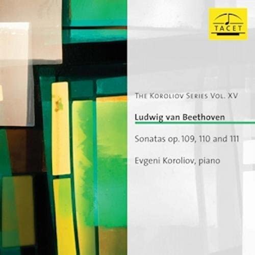 CD cover for Beethoven sonatas performed by Evgeni Koroliov, abstract design.