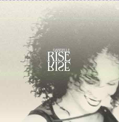 CD cover for Gabrielle’s “Rise” album, featuring a smiling woman with curly hair.
