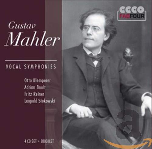 CD cover featuring a portrait of composer Gustav Mahler in a suit.