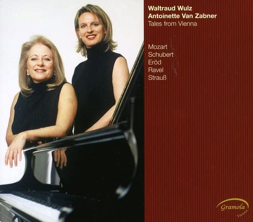 CD cover featuring two women and a piano, titled "Tales from Vienna".