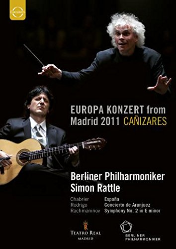 DVD cover featuring conductor Rafael Cañizares and guitarist with orchestra details.