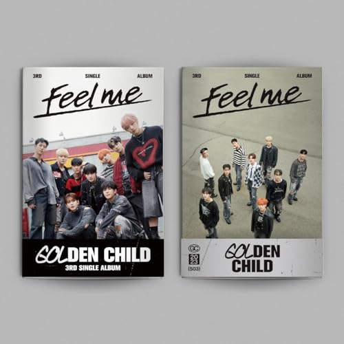 Golden Child "Feel Me" album covers featuring the K-pop group.