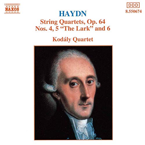 CD cover: Haydn string quartets with portrait of composer Joseph Haydn.