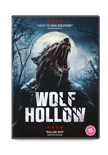 DVD cover for "Wolf Hollow" featuring a snarling werewolf against a moonlit forest.