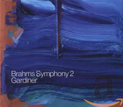 CD cover with abstract blue brushstrokes and text: "Brahms Symphony 2 Gardiner".