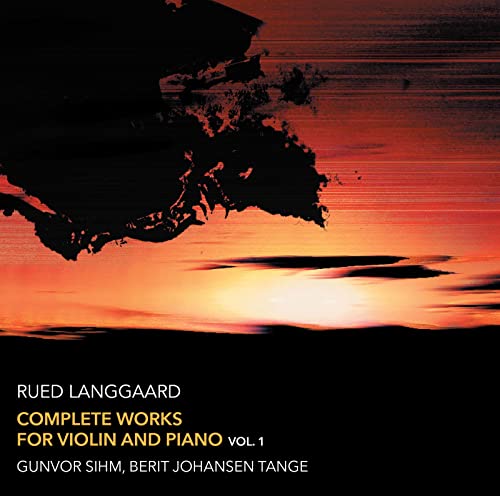 CD cover with abstract red and black sunset image, text details below.