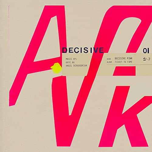 Record album cover featuring large pink letters “A/K” and yellow dot.