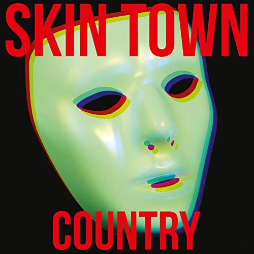 Album cover for “Country” featuring a distorted, green-toned face with red text.