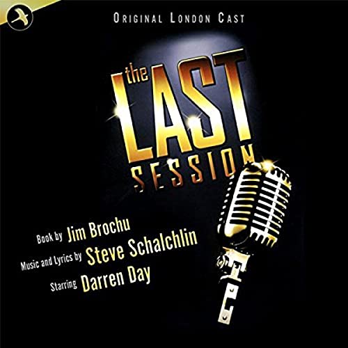 CD cover for “The Last Session” musical, featuring a vintage microphone.