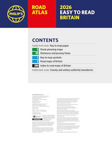 2026 Philip's Easy to Read Road Atlas of Britain : (A4 Paperback)