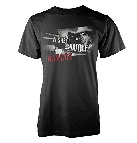 Plastic Head Men's Narcos Sheep Or Wolf T-Shirt, Black, Medium