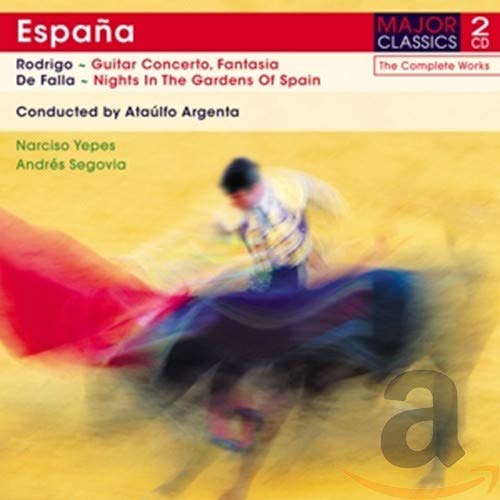 CD cover for Rodrigo & De Falla classical guitar music, with a matador.