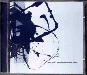 CD case for Underworld’s “Second Toughest in the Infants” album, abstract cover art.