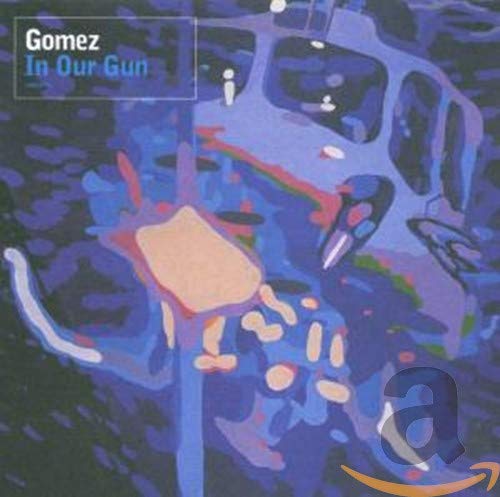 Gomez - In Our Gun" CD cover, abstract blue and purple artwork.