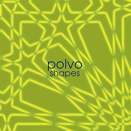 Album cover for Polvo’s “Shapes” featuring yellow geometric shapes on green.