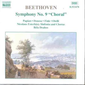 CD cover for Beethoven’s Symphony No. 9 featuring a landscape painting.
