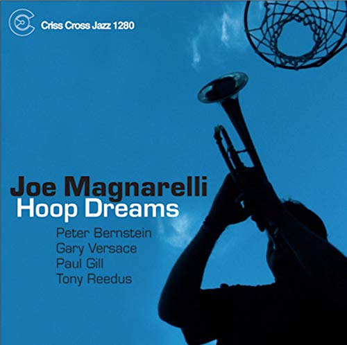 CD cover for "Hoop Dreams" featuring a trumpet and basketball hoop.