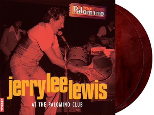 Jerry Lee Lewis album cover with red vinyl record shown alongside.