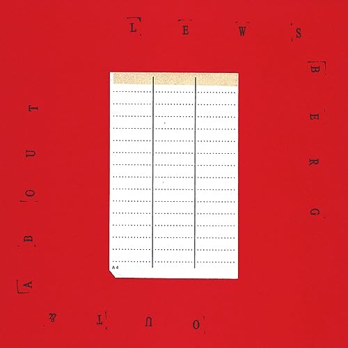 Red album cover with a notepad image and scattered white letters.