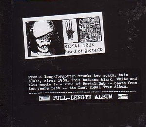Royal Trux "Hand of Glory" vinyl record back cover with collage imagery.