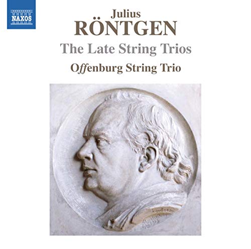 CD cover featuring a sculpted profile portrait of composer Julius Röntgen.