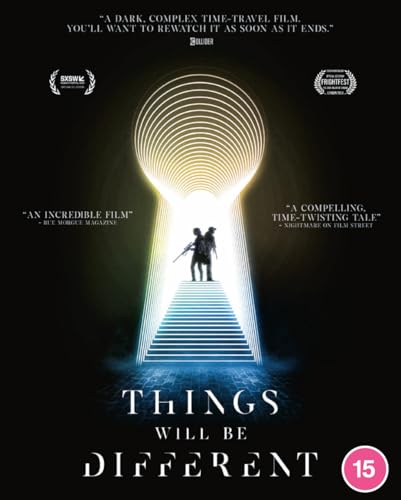 Blu-ray cover for “Things Will Be Different” showing figures in a glowing keyhole.