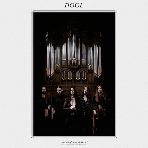 Band Dool in front of a large church organ, album cover.