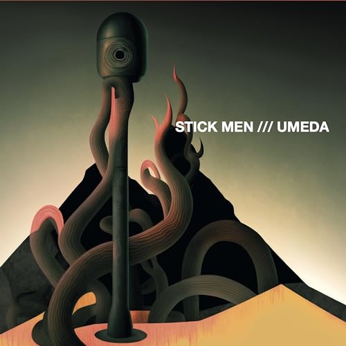 Album cover for "Stick Men - Umeda" featuring abstract, swirling shapes.