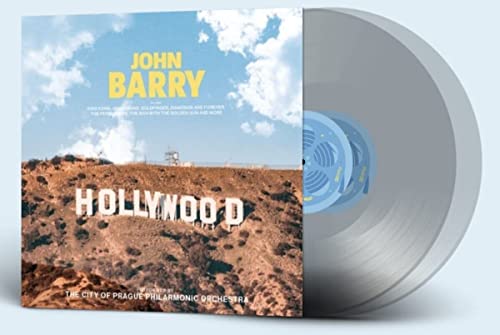 John Barry’s “Hollywood Story” vinyl record with a landscape cover.