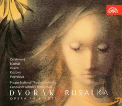 CD cover for Dvořák’s “Rusalka” featuring a blurred, ethereal female face.