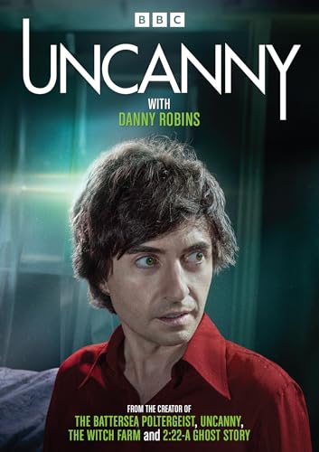 DVD cover for “Uncanny” featuring Danny Robins with a concerned expression.