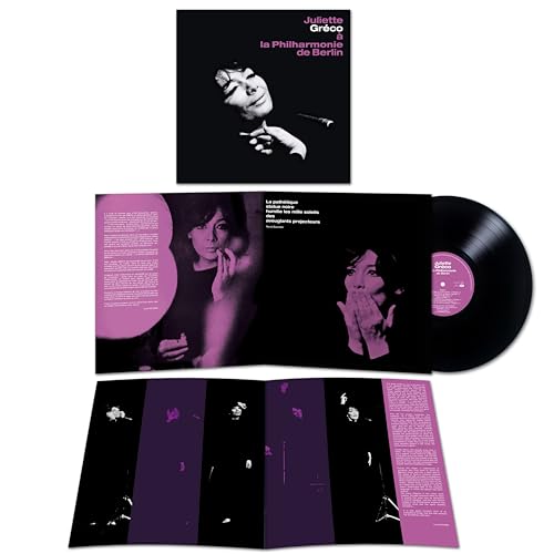 Vinyl record set for Juliette Gréco at the Berlin Philharmonie with cover, insert, and disc.