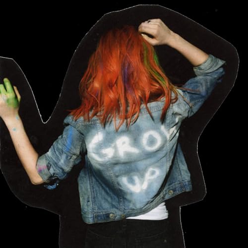 Paramore album cover featuring a woman with colorful hair in a denim jacket.