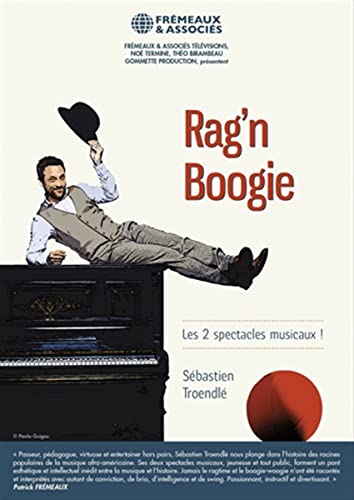 DVD cover for “Rag’n Boogie” featuring a man reclining on a piano.