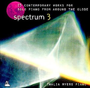 CD cover for "Spectrum 3" featuring abstract light streaks and pink circle.
