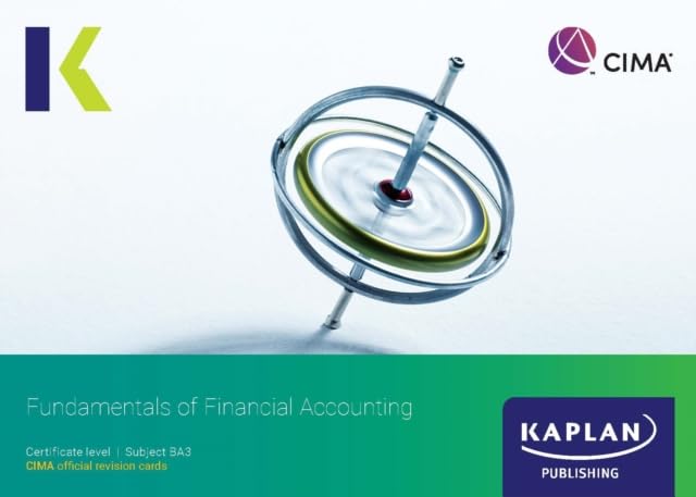 BA3 FUNDAMENTALS OF FINANCIAL ACCOUNTING - REVISION CARDS