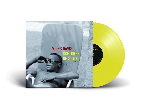 Miles Davis “Sketches of Spain” vinyl album cover and yellow record.