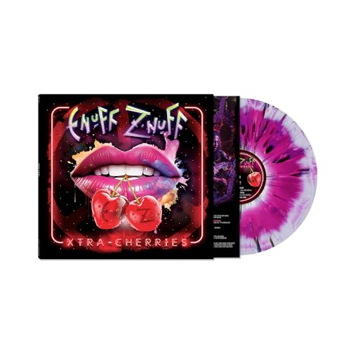Enuff Znuff “Xtra Cherries” vinyl record with lips and cherries artwork.