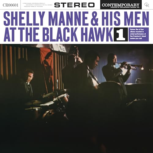 Album cover featuring Shelly Manne & His Men performing jazz on stage in dim light.