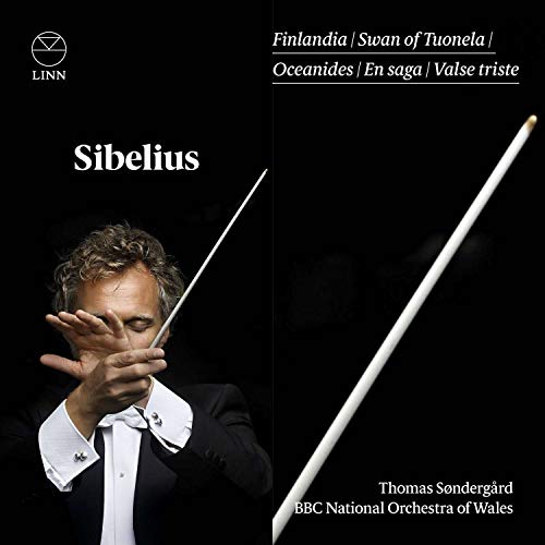 CD cover featuring conductor Thomas Søndergård and Sibelius compositions.