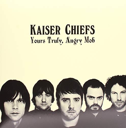Kaiser Chiefs album cover featuring a black and white photo of the band.