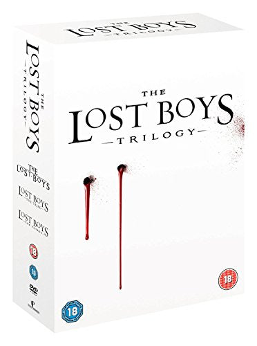 DVD case for "The Lost Boys" trilogy with blood-like drips.