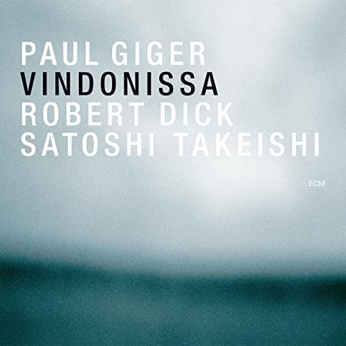 CD cover for Paul Giger’s “Vindonissa” with blue and white text.